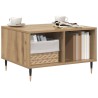 Table basse chêne artisanal 60x50x36,5 cm bois d'ingénierie 619496619496