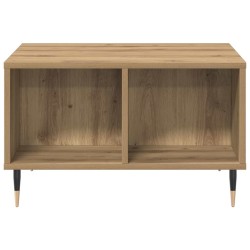 Table basse chêne artisanal 60x50x36,5 cm bois d'ingénierie 619496619496
