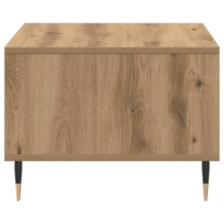 Table basse chêne artisanal 60x50x36,5 cm bois d'ingénierie 619496619496