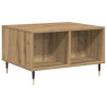 Table basse chêne artisanal 60x50x36,5 cm bois d'ingénierie 619496619496
