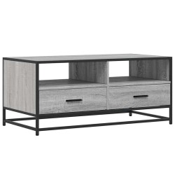 Table basse sonoma gris 100x50x45 cm bois d'ingénierie et métal 619500619500