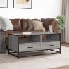 Table basse sonoma gris 100x50x45 cm bois d'ingénierie et métal 619500619500