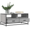 Table basse sonoma gris 100x50x45 cm bois d'ingénierie et métal 619500619500