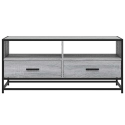 Table basse sonoma gris 100x50x45 cm bois d'ingénierie et métal 619500619500