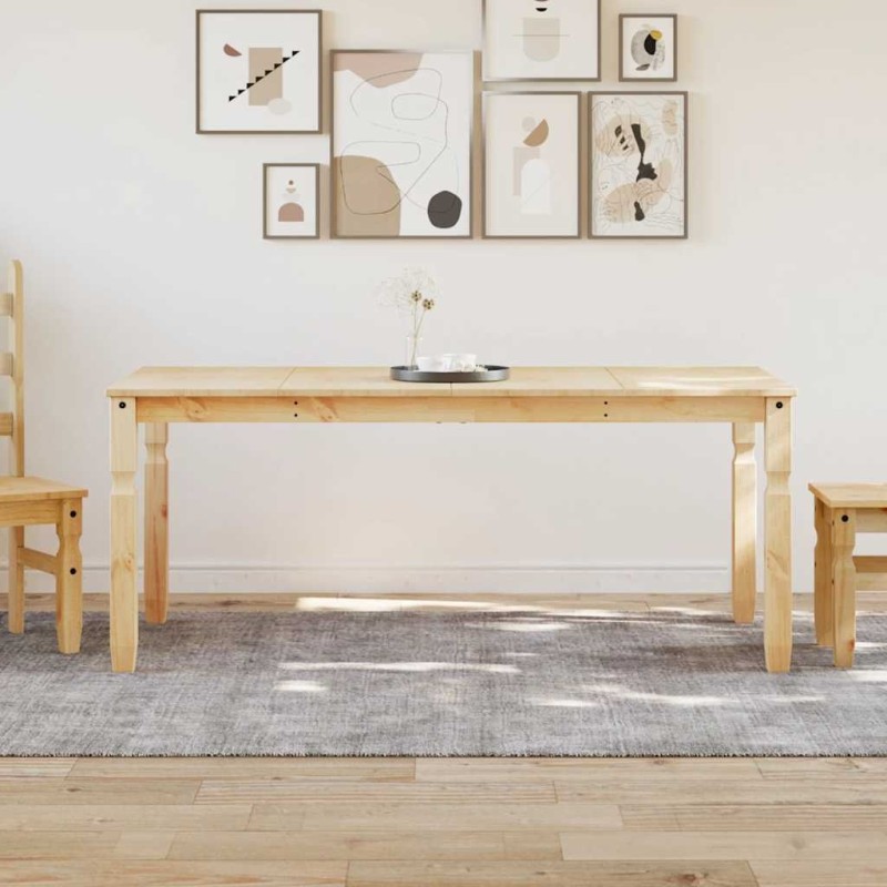 Table à manger Corona 180x90x75 cm bois massif de pin 619505619505