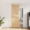 Porte coulissante Naturel et Blanc 70 x 210 cm 619512619512