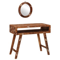 Table de Toilette Marron 90 x 76 x 45 cm Bois Recyclé Solide 619515619515