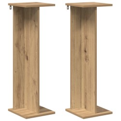 Support de Plante 2 pc Chêne Artisanal 25 x 25,5 x 80,5 cm 619516619516
