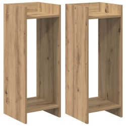 Support de Plante 2 pc Chêne Artisanal 30 x 30 x 80 cm 619517619517