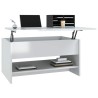 Table basse Blanc brillant 80x50x40 cm Bois d'ingénierie 619518619518