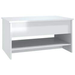 Table basse Blanc brillant 80x50x40 cm Bois d'ingénierie 619518619518