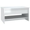 Table basse Blanc brillant 80x50x40 cm Bois d'ingénierie 619518619518