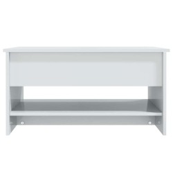 Table basse Blanc brillant 80x50x40 cm Bois d'ingénierie 619518619518