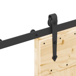 Porte coulissante NARVIK Naturel et noir 70 x 210 cm (213,5 cm) 619523619523