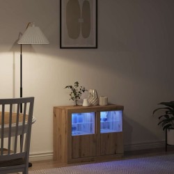 Buffet LED 2 pc 41 x 37 x 67 cm Bois d'ingénierie 619526619526