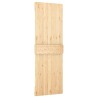 Porte coulissante Naturel et Blanc 70 x 210 cm 619527619527