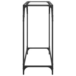 Table console avec dessus en verre transparent 80x35x81cm acier 619533619533