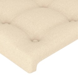 Tête de lit avec oreilles Crème 203x23x78/88 cm Tissu 619535619535