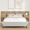 Tête de lit avec armoire 3 pcs Chêne artisanal 619536619536
