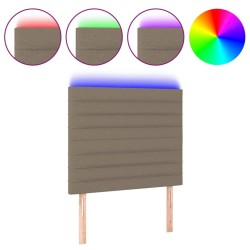 Tête de lit à LED Taupe 80x5x118/128 cm Tissu 619540619540
