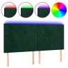 Tête de lit à LED Vert foncé 160x5x118/128 cm Velours 619541619541