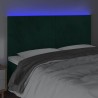 Tête de lit à LED Vert foncé 160x5x118/128 cm Velours 619541619541