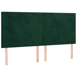 Tête de lit à LED Vert foncé 160x5x118/128 cm Velours 619541619541