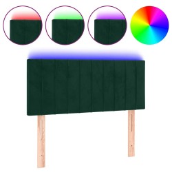 Tête de lit à LED Vert foncé 80x5x78/88 cm Velours 619543619543
