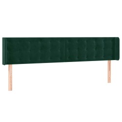 Tête de lit à LED Vert foncé 163x16x78/88 cm Velours 619545619545