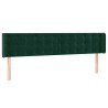 Tête de lit à LED Vert foncé 163x16x78/88 cm Velours 619545619545