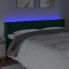 Tête de lit à LED Vert foncé 163x16x78/88 cm Velours 619545619545