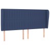 Tête de lit avec oreilles Bleu 203x23x118/128 cm Tissu 619546619546