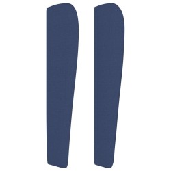 Tête de lit avec oreilles Bleu 203x23x118/128 cm Tissu 619546619546