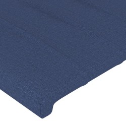 Tête de lit avec oreilles Bleu 203x23x118/128 cm Tissu 619546619546