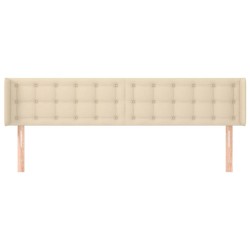 Tête de lit avec oreilles Crème 203x16x78/88 cm Tissu 619547619547
