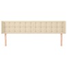 Tête de lit avec oreilles Crème 203x16x78/88 cm Tissu 619547619547