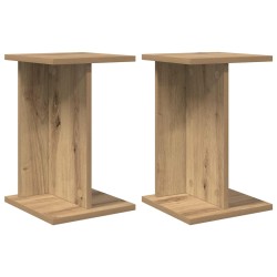 Support de Plante 2 pc Chêne Artisanal 25 x 25,5 x 40,5 cm 619548619548