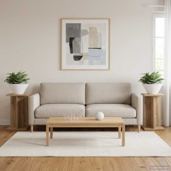 Support de Plante 2 pc Chêne Artisanal 25 x 25,5 x 40,5 cm 619548619548