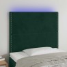 Tête de lit à LED Vert foncé 100x5x118/128 cm Velours 619553619553