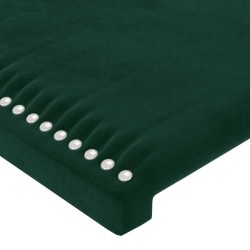 Tête de lit à LED Vert foncé 100x5x118/128 cm Velours 619553619553