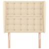 Tête de lit avec oreilles Crème 103x23x118/128 cm Tissu 619555619555