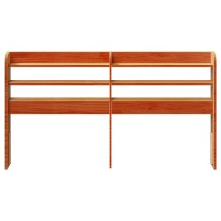 Tête de lit avec étagères marron cire 160 cm bois massif de pin 619558619558