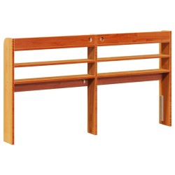 Tête de lit avec étagères marron cire 160 cm bois massif de pin 619558619558