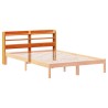 Tête de lit avec étagères marron cire 160 cm bois massif de pin 619558619558
