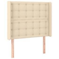 Tête de lit avec oreilles Crème 103x16x118/128 cm Tissu 619559619559