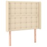 Tête de lit avec oreilles Crème 103x16x118/128 cm Tissu 619559619559