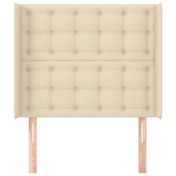 Tête de lit avec oreilles Crème 103x16x118/128 cm Tissu 619559619559