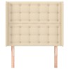 Tête de lit avec oreilles Crème 103x16x118/128 cm Tissu 619559619559