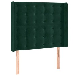 Tête de lit à LED Vert foncé 83x16x118/128 cm Velours 619562619562