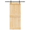 Porte coulissante NARVIK Naturel et noir 85 x 210 cm (152,5 cm) 619564619564
